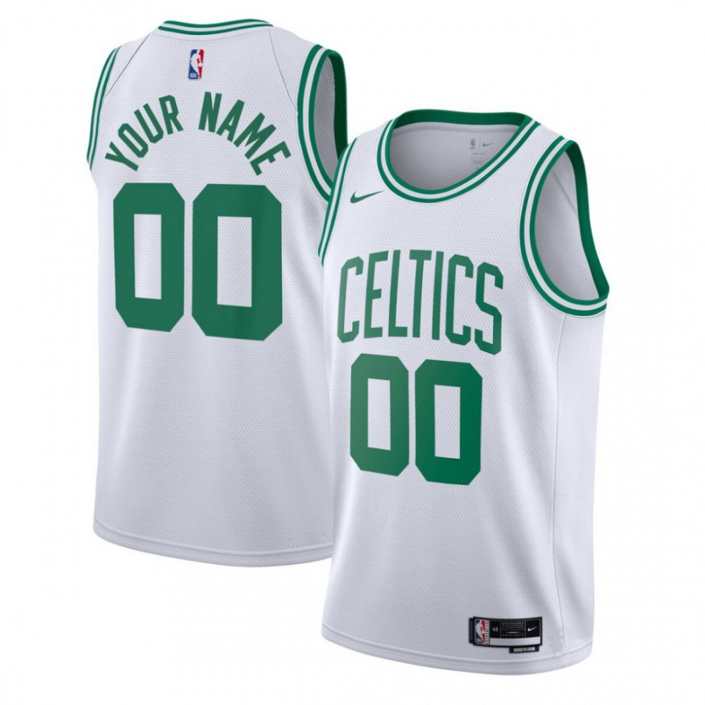 Boston Celtics Youth Swingman Custom Jersey White - Association Edition-Pro Kit Vault | Brand New 26/27 Sports Jerseys